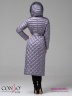 Стильное пальто Conso WLF 180501 - amethyst – сиреневый прямого силуэта, длиной миди. Фото 7