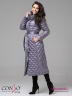 Стильное пальто Conso WLF 180501 - amethyst – сиреневый прямого силуэта, длиной миди. Фото 5