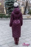 Женское пуховое пальто под пояс НАОМИ WF16 55 00 deep wine - бордо