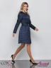 Модное женское пальто на весну и лето CONSO SL 190103 night – темно-синий расклешенного силуэта длиной выше колен. Купите недорого в официальном интернет-магазине Alisetta.ru. Фото 3