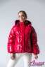 Короткая женская куртка пуховик спортивного стиля дутик - MISS NAUMI 111 L Red – Красный