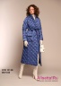 Купите пуховое пальто Miss Naumi 18 W 103 00 31 Denim – Синий ​приталенного силуэта. Ромбовидная стежка, крупные накладные карманы. Вид спереди 2