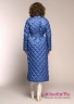 Купите пуховое пальто Miss Naumi 18 W 103 00 31 Denim – Синий ​приталенного силуэта. Ромбовидная стежка, крупные накладные карманы. Вид сзади 2