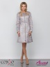 Модное женское пальто на весну и лето CONSO SL 190103 silver lilac – серебристый расклешенного силуэта длиной выше колен. Купите недорого в официальном интернет-магазине Alisetta.ru. Фото 1