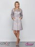 Модное женское пальто на весну и лето CONSO SL 190103 silver lilac – серебристый расклешенного силуэта длиной выше колен. Купите недорого в официальном интернет-магазине Alisetta.ru. Фото 2