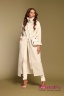 Купить ​длинное пальто NAUMI 024NS180001 IVORY - молочный​ на двусторонней молнии с высоким воротником-стойкой, регулируемой талией и низом со шнуром. Фото 1