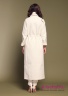 Купить ​длинное пальто NAUMI 024NS180001 IVORY - молочный​ на двусторонней молнии с высоким воротником-стойкой, регулируемой талией и низом со шнуром. Фото 3