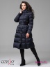 Приталенное двубортное пальто Conso WL 180502 - indigo – чернильный ​длиной ниже колена. Фото 2
