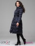 Приталенное двубортное пальто Conso WL 180502 - indigo – чернильный ​длиной ниже колена. Фото 3