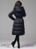 Приталенное двубортное пальто Conso WL 180502 - indigo – чернильный ​длиной ниже колена. Фото 5