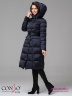 Приталенное двубортное пальто Conso WL 180502 - indigo – чернильный ​длиной ниже колена. Фото 4