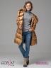 Популярная модель! Стильное пальто Conso WM 180538 - gold – золотой прямого силуэта длиной выше колен. Фото 2