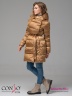 Популярная модель! Стильное пальто Conso WM 180538 - gold – золотой прямого силуэта длиной выше колен. Фото 4