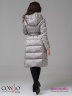 Приталенное двубортное пальто Conso WL 180502 - foil – серый ​длиной ниже колена. Фото 5