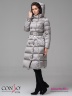 Приталенное двубортное пальто Conso WL 180502 - foil – серый ​длиной ниже колена. Фото 4