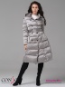 Приталенное двубортное пальто Conso WL 180502 - foil – серый ​длиной ниже колена. Фото 1