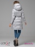 Популярная модель! Стильное пальто Conso WM 180538 - light silver – серебристый прямого силуэта длиной выше колен. Фото 3