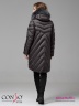 Необычное пуховое пальто Conso WMF 180503 - charcoal – антрацит A-силуэта длиной выше колен с закругленными боковыми деталями. Фото 4