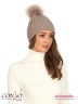 Модная шапка Conso KHF180308 - muskat – бежево-коричневый для холодной погоды. Модель с широким отворотом изготовлена из мягкой пряжи. Фото 2