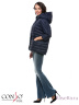 Куртка женская на весну, лето, осень CONSO SS170101 - navy. Для прохладной погоды. Цвет тёмно-синий. Силуэт «оверсайз», классической длины, со спущенным плечом и рукавами три четверти. Модель застегивается на кнопки и пуговицу. 3
