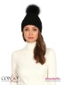 Модная шапка Conso KHF180308 - nero – черный для холодной погоды. Модель с широким отворотом изготовлена из мягкой пряжи. Фото 1
