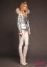 Теплый горнолыжный костюм: куртка с мехом енота, брюки с завышенной талией NAUMI Silver – Серебряный 18 w 820+851