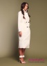 Купить ​двубортное стеганное пальто NAUMI 027NS180002 IVORY - молочный​ приталенного силуэта, с длинными зауженными рукавами, слегка спущенной линией плеча. Фото 2