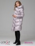 Стильное пальто Conso WL 180539 - silver lilac – жемчужный A-силуэта длиной ниже колена со свободным отложным воротником и капюшоном. Фото 3