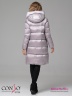 Стильное пальто Conso WL 180539 - silver lilac – жемчужный A-силуэта длиной ниже колена со свободным отложным воротником и капюшоном. Фото 4