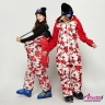 OneSkee Original Pro Suit - Red Camo women snowboard one-piece suit professional red with print british brand