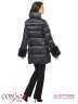 Стильное пальто A-силуэта Conso WMF170511 - argon – мокрый асфальт​ классической длины. Модель с воротником-стойкой застегивается на металлическую молнию. Фото 3