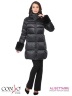 Стильное пальто A-силуэта Conso WMF170511 - argon – мокрый асфальт​ классической длины. Модель с воротником-стойкой застегивается на металлическую молнию. Фото 1