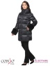 Стильное пальто A-силуэта Conso WMF170511 - argon – мокрый асфальт​ классической длины. Модель с воротником-стойкой застегивается на металлическую молнию. Фото 2