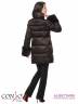 Стильное пальто A-силуэта Conso WMF170511 - brown – шоколадный​ классической длины. Модель с воротником-стойкой застегивается на металлическую молнию. Фото 3