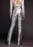 Модные женские пуховые брюки​ Naumi 18 W 855 00 23 Silver – Серебряный из коллекции NAUMI зима 2018-2019. Вид сзади