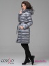 Зимнее пальто Conso WMF 180505 - metal grey – мокрый асфальт прямого силуэта средней длины. Фото 3