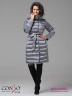 Зимнее пальто Conso WMF 180505 - metal grey – мокрый асфальт прямого силуэта средней длины. Фото 2