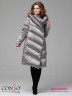 Стильное пальто Conso WL 180539 - metal grey – мокрый асфальт A-силуэта длиной ниже колена со свободным отложным воротником и капюшоном. Фото 1