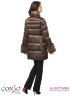 Стильное пальто A-силуэта Conso WMF170511 - mocco – кофейный​ классической длины. Модель с воротником-стойкой застегивается на металлическую молнию. Фото 2