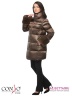 Стильное пальто A-силуэта Conso WMF170511 - mocco – кофейный​ классической длины. Модель с воротником-стойкой застегивается на металлическую молнию. Фото 1