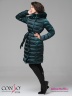 Зимнее пальто Conso WMF 180505 - taiga – ультрамарин зеленый​ прямого силуэта средней длины. Фото 4