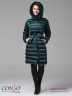 Зимнее пальто Conso WMF 180505 - taiga – ультрамарин зеленый​ прямого силуэта средней длины. Фото 2