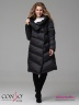 Стильное пальто Conso WL 180539 - nero – черный​ A-силуэта длиной ниже колена со свободным отложным воротником и капюшоном. Фото 1