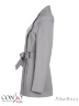 Модный укороченный плащ CONSO SS170128 - metal grey - серый​ для прохладной погоды. Изделие полуприлегающего силуэта застегивается на два ряда потайных кнопок, полностью закрытых планкой, которая при желании трансформируется в лацканы. Фото 5