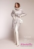 Пальто пуховое NAUMI 18 W 774 01 13 Quartz – Серый ​женское зимнее, облегающего силуэта, длиной до колена. Пояс съемный на шлевках.