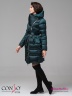 Стильное пальто Conso WL 180506 - taiga – ультрамарин зеленый прямого силуэта длиной выше колена. Фото 2