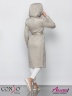 Женственное пальто CONSO SL 190107 beige – бежевый приталенного силуэта длиной миди. Купите недорого в официальном интернет-магазине Alisetta.ru. Фото 9