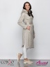 Женственное пальто CONSO SL 190107 beige – бежевый приталенного силуэта длиной миди. Купите недорого в официальном интернет-магазине Alisetta.ru. Фото 5