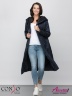 Женственное пальто CONSO SL 190107 night – темно-синий приталенного силуэта длиной миди. Купите недорого в официальном интернет-магазине Alisetta.ru. Фото 3
