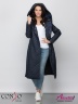 Женственное пальто CONSO SL 190107 night – темно-синий приталенного силуэта длиной миди. Купите недорого в официальном интернет-магазине Alisetta.ru. Фото 5